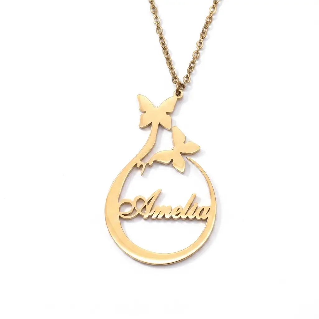طوق دائرة وفراشة